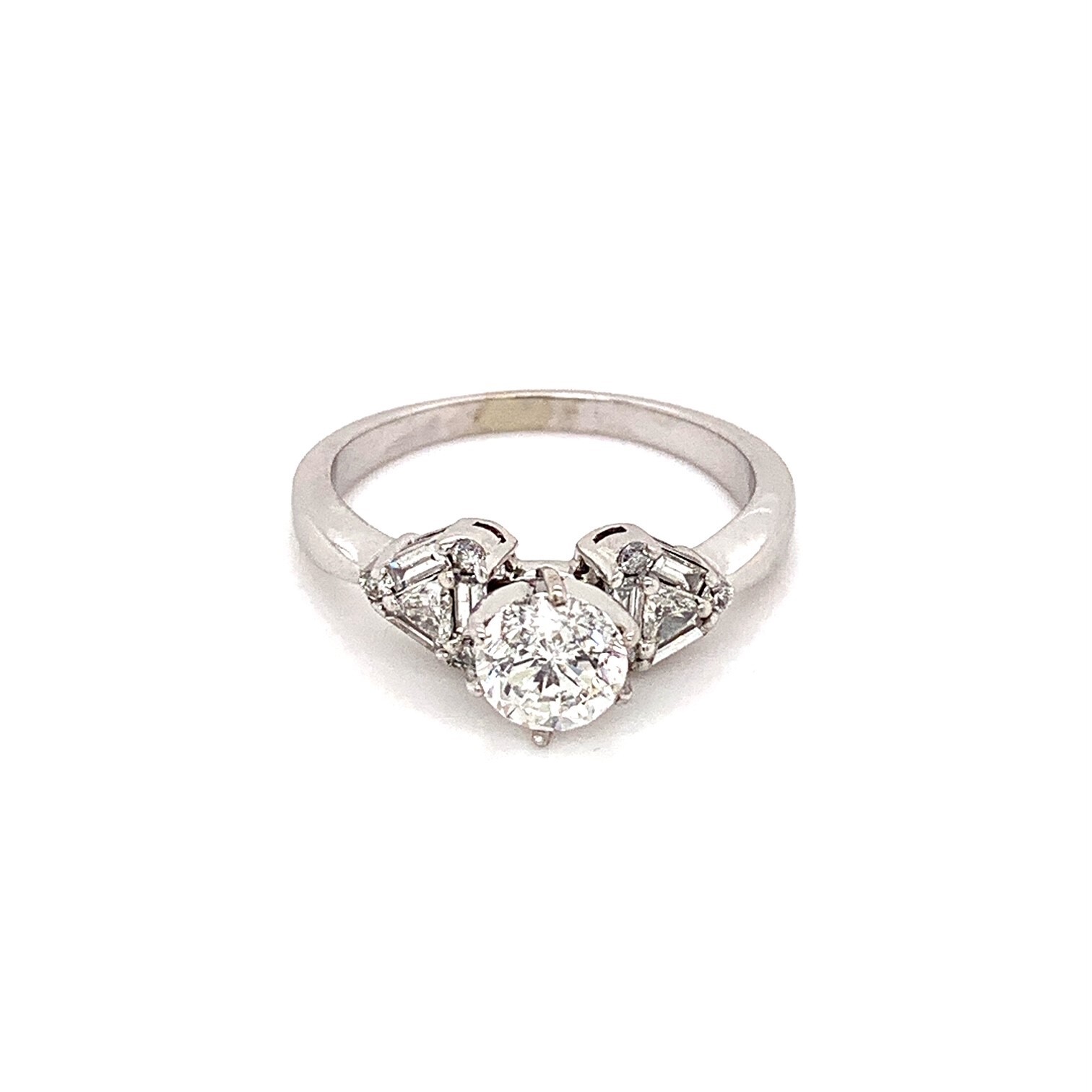 14k White Gold .90ct Diamond Engagement Ring