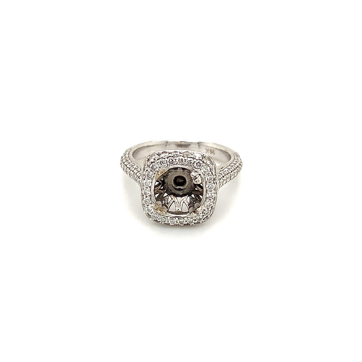 18k White Gold .90tw Diamond Semi-Mount