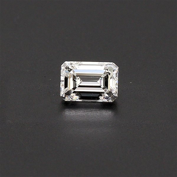 Closeup photo of 0.43ct Emerald Cut Diamond, VS1-F