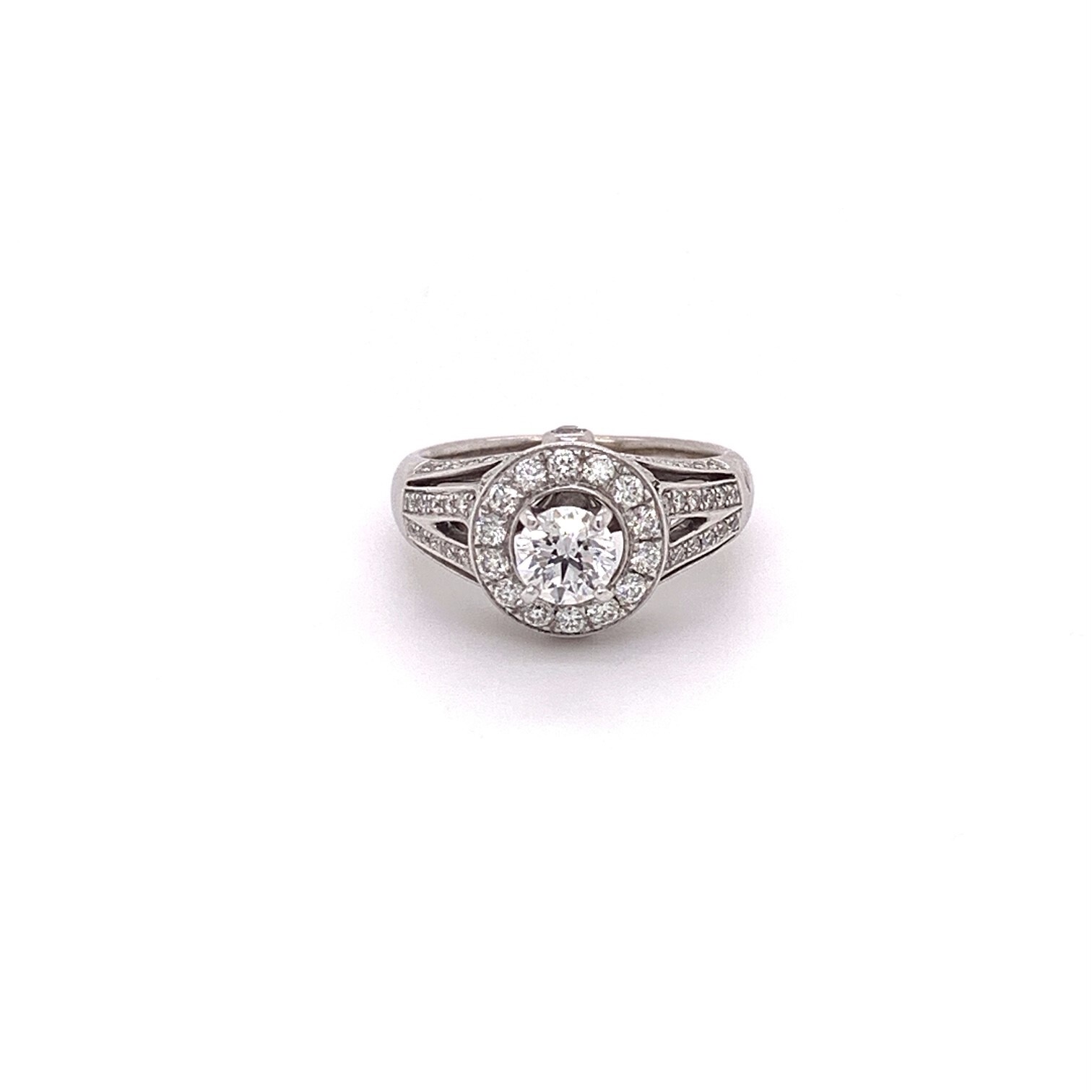 14k White Gold .70ct (IGI) Center Diamond Ring