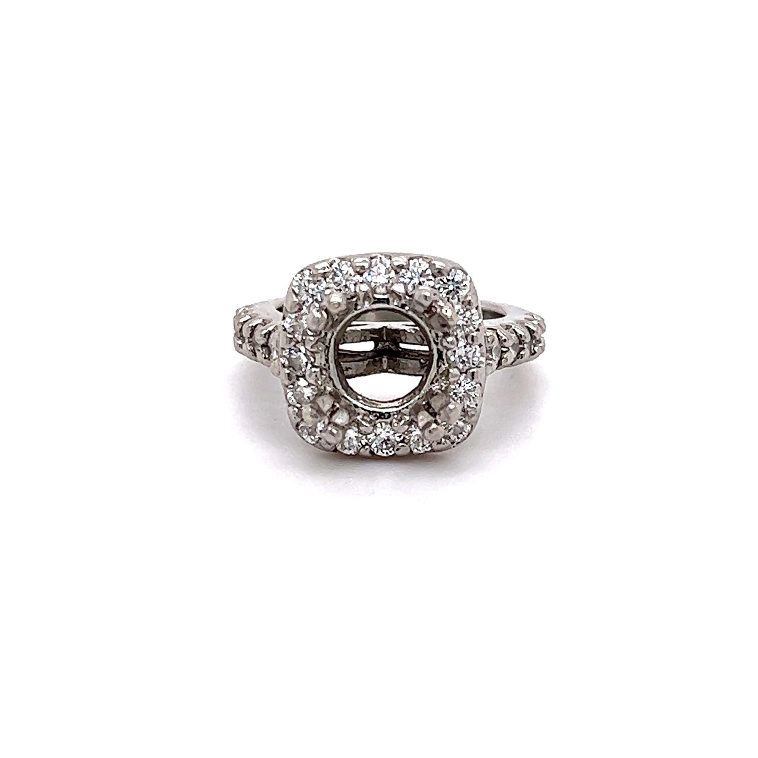 Platinum 1.10tw Diamond Semi-Mount Ring