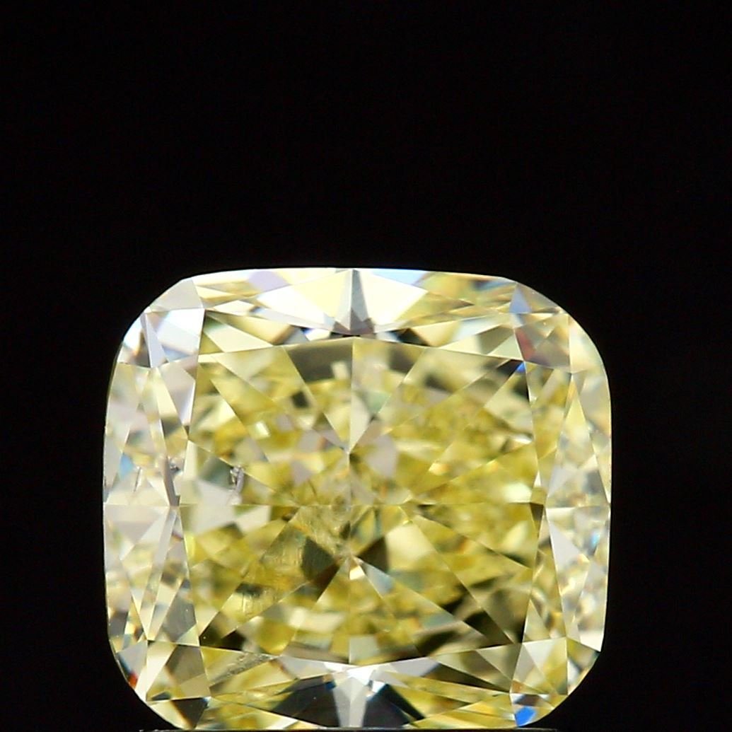 1.09ct Cushion Modified Brilliant Cut Diamond, SI1- Fancy Yellow -GIA