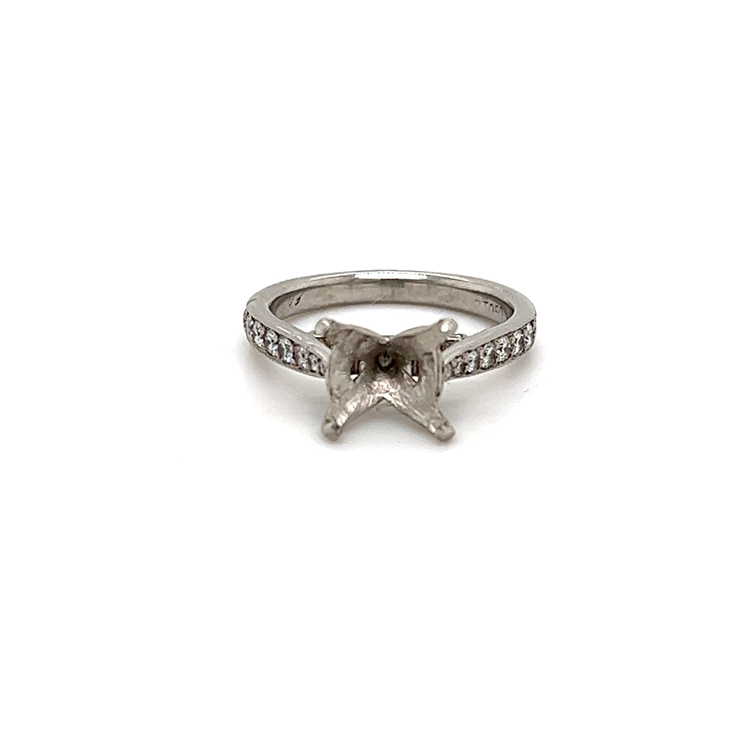 Platinum .30tw Diamond Semi-Mount Ring