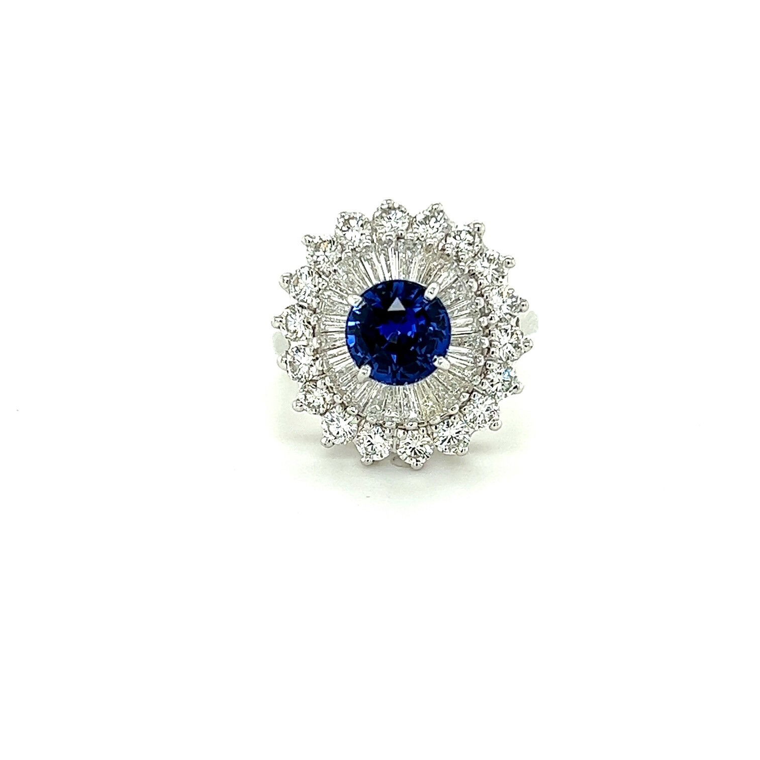 1.82ct Round Cut Blue Sapphire