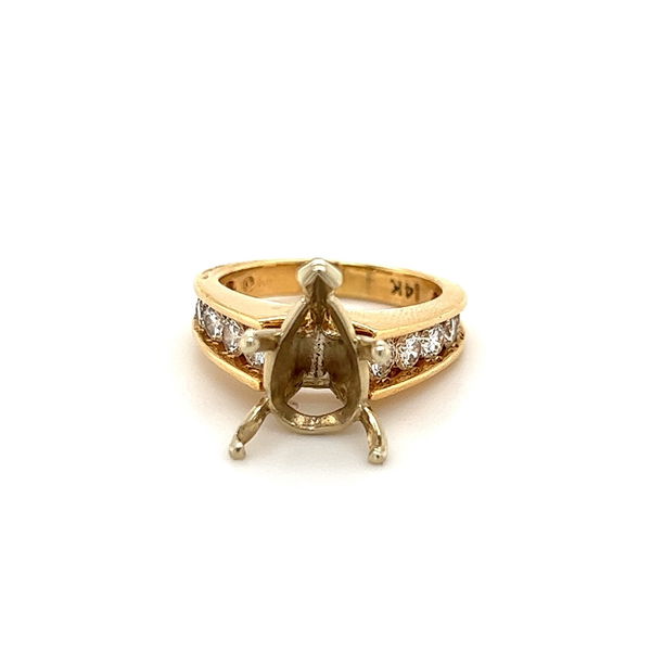 Closeup photo of 14k Yellow Gold .80tw Diamond Ring Semi-Mount