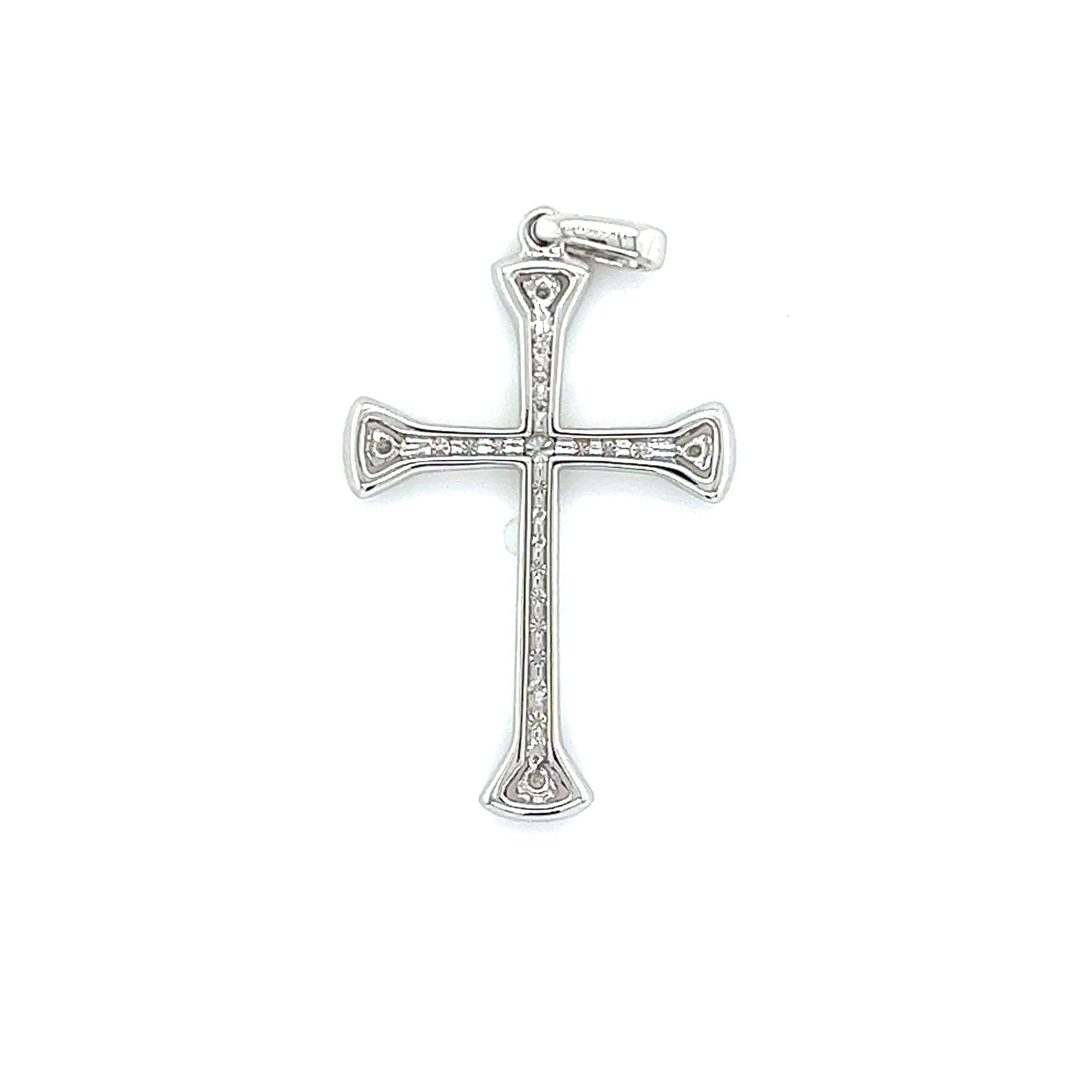14k White Gold .25tw Diamond Cross Pendant 14k White Gold .25tw Diamond Cross Pendant