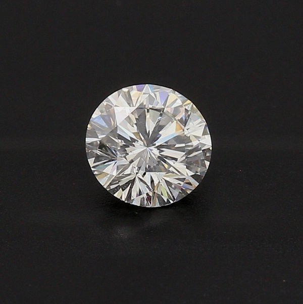 Closeup photo of .71ct Round Modified Brilliant Cut Diamond, SI1-H -GIA/E