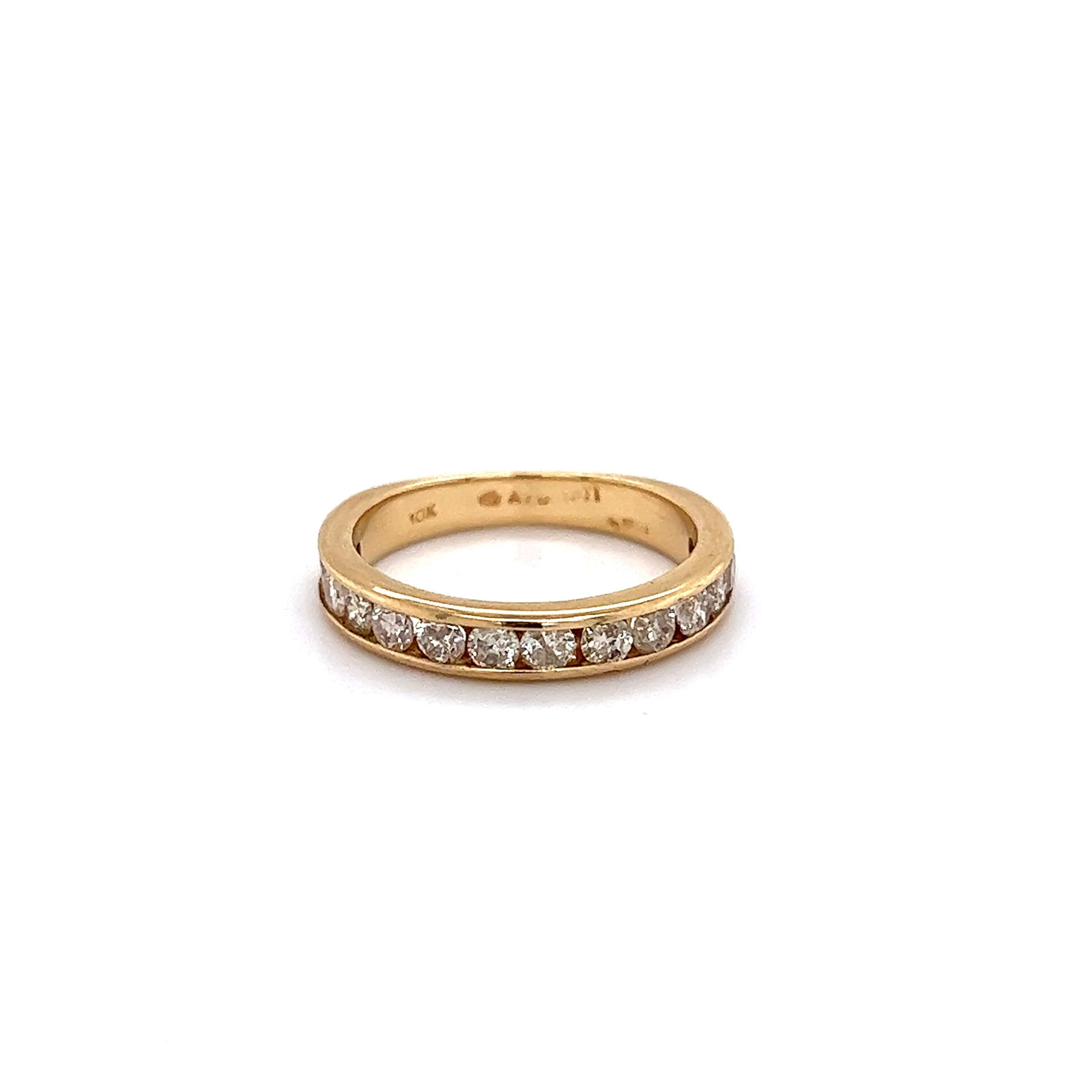 10k Yellow Gold ~.84tw Diamond Band