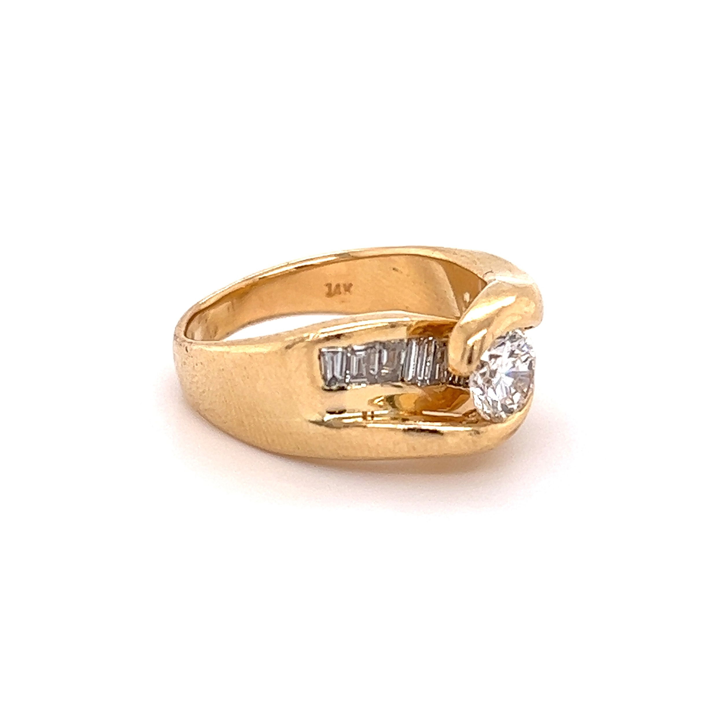 14K Yellow Gold .70ct Diamond Ring