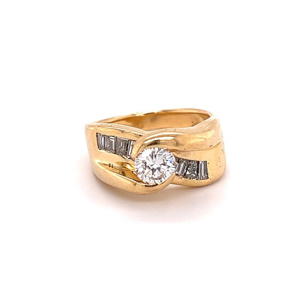 Closeup photo of 14K Yellow Gold .70ct Diamond Ring