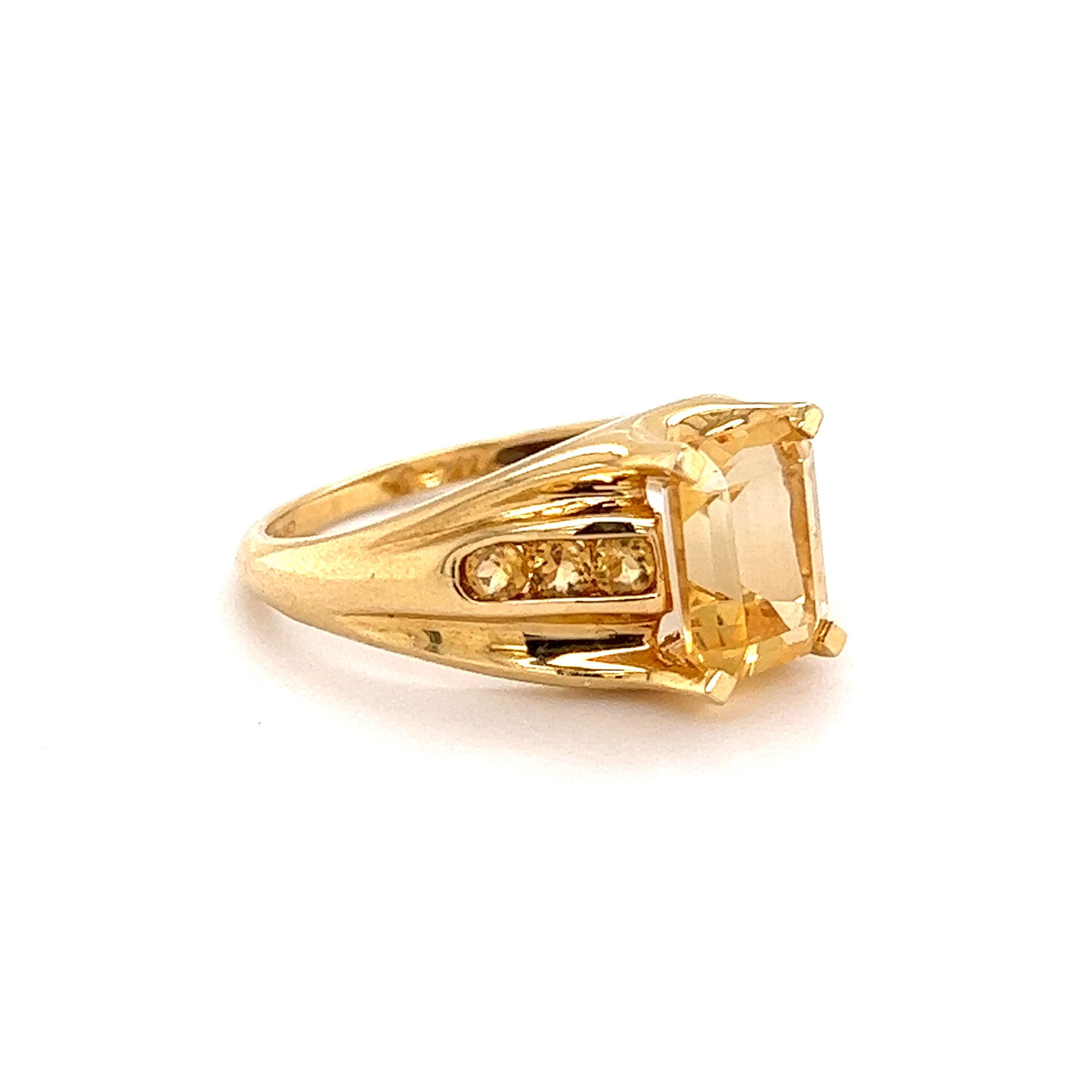 14k Yellow Gold Citrine Ring