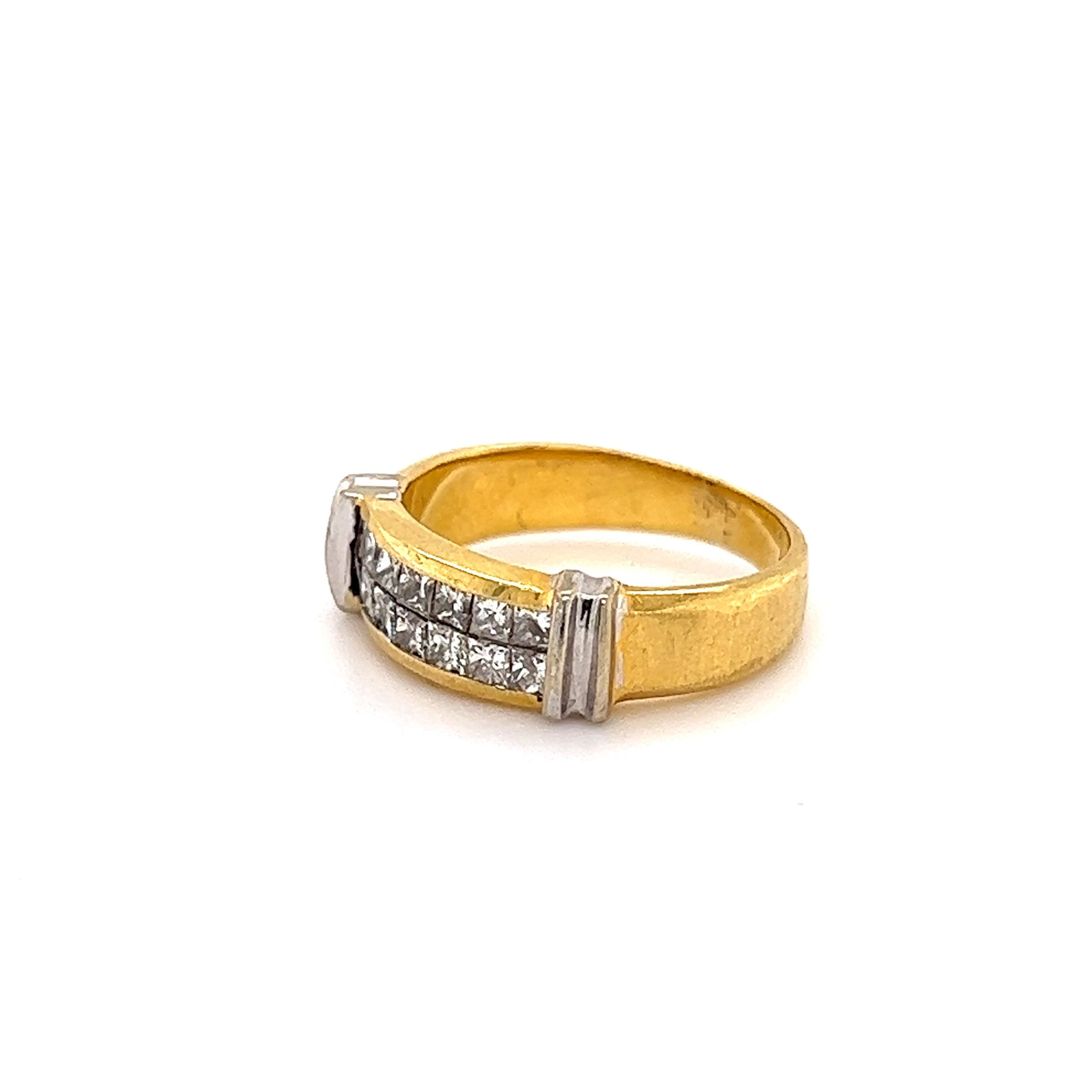 14k Yellow Gold Diamond Band