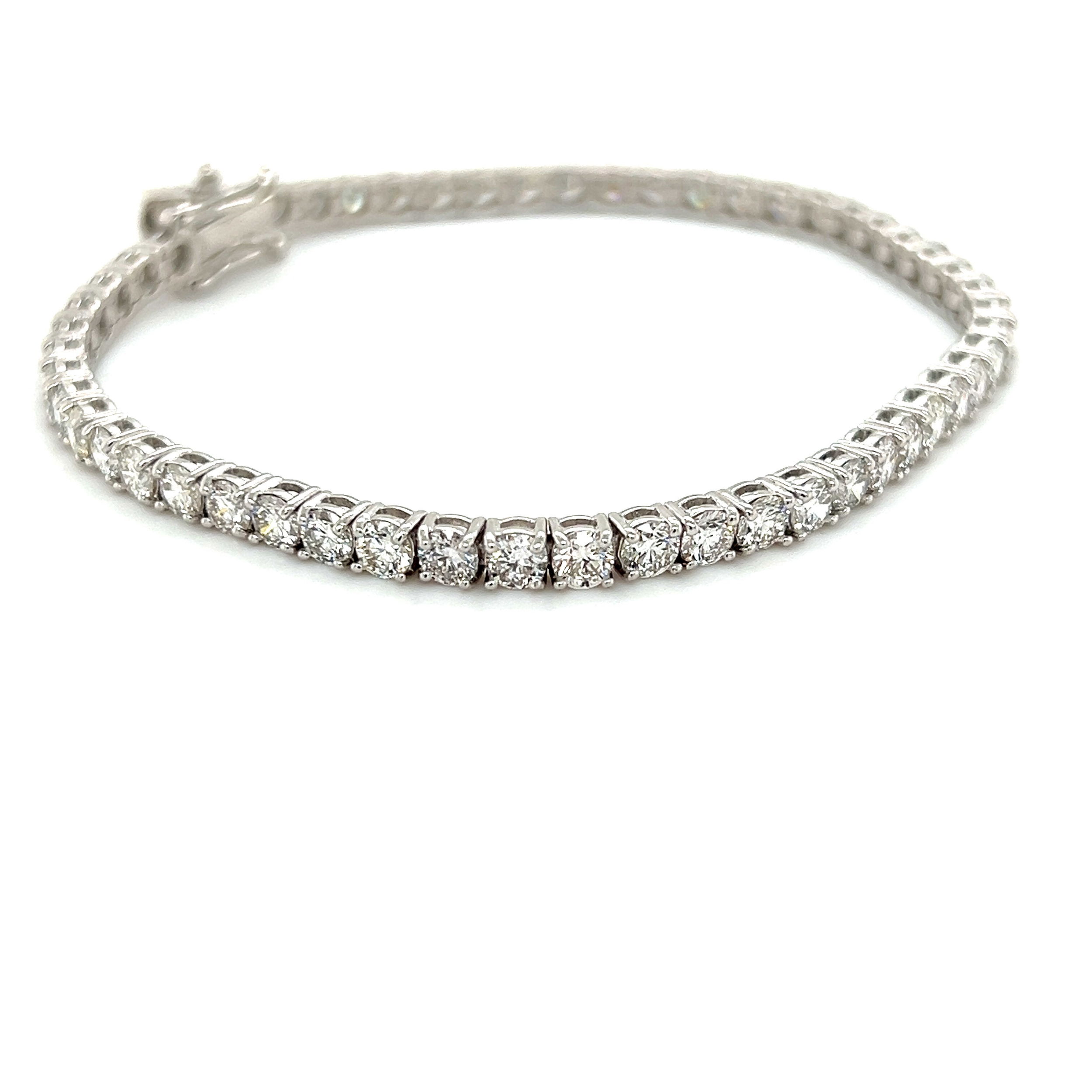 14k White Gold 6.62tw Diamond Tennis Bracelet 14k White Gold 6.62tw Diamond Tennis Bracelet