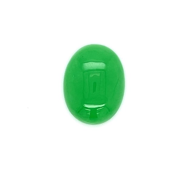 Closeup photo of 9.71ct Cabochon Dyed Jade -GIA