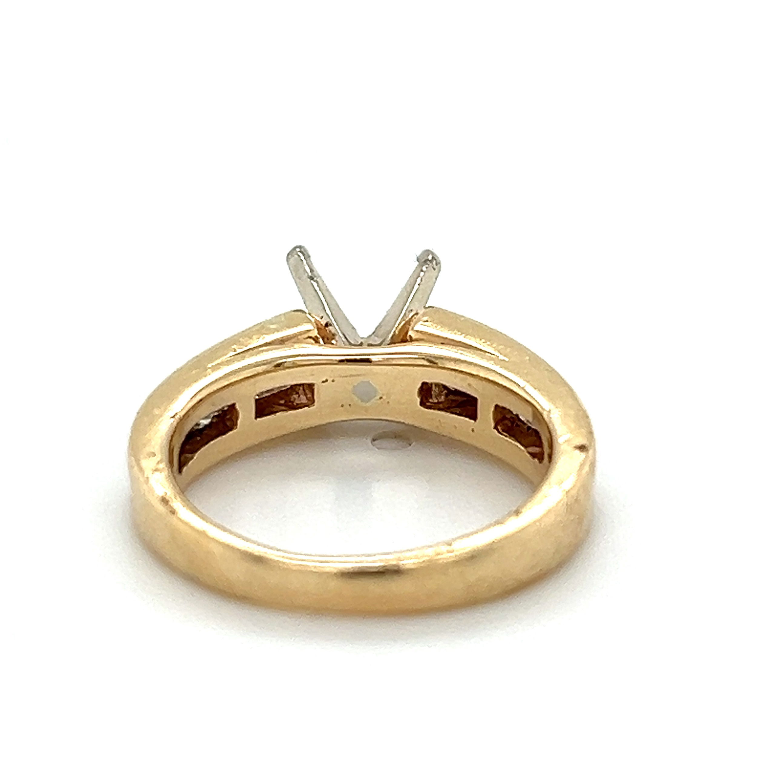 14k Yellow Gold Diamond Ring Semi-Mount