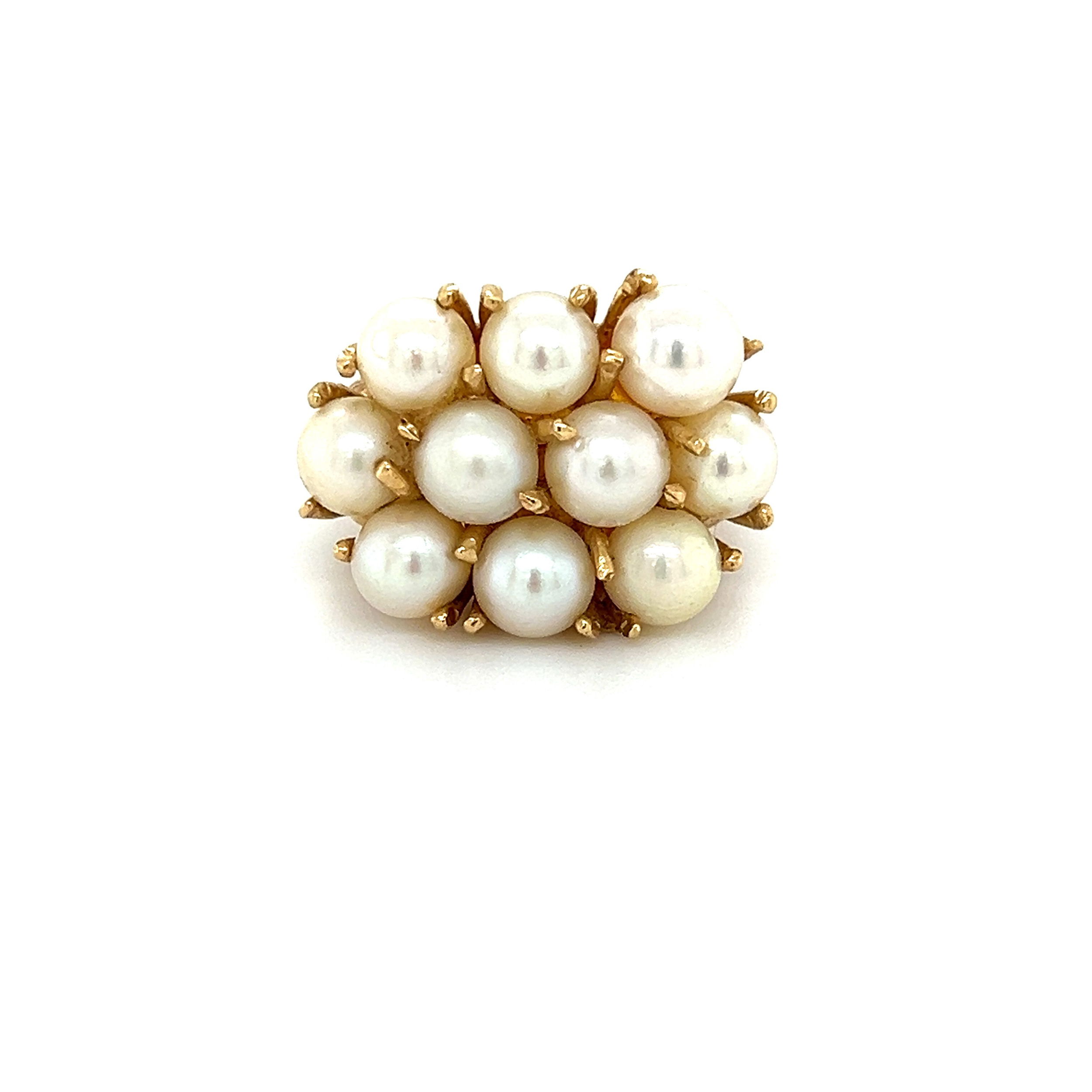 14k Yellow Gold Pearl Ring