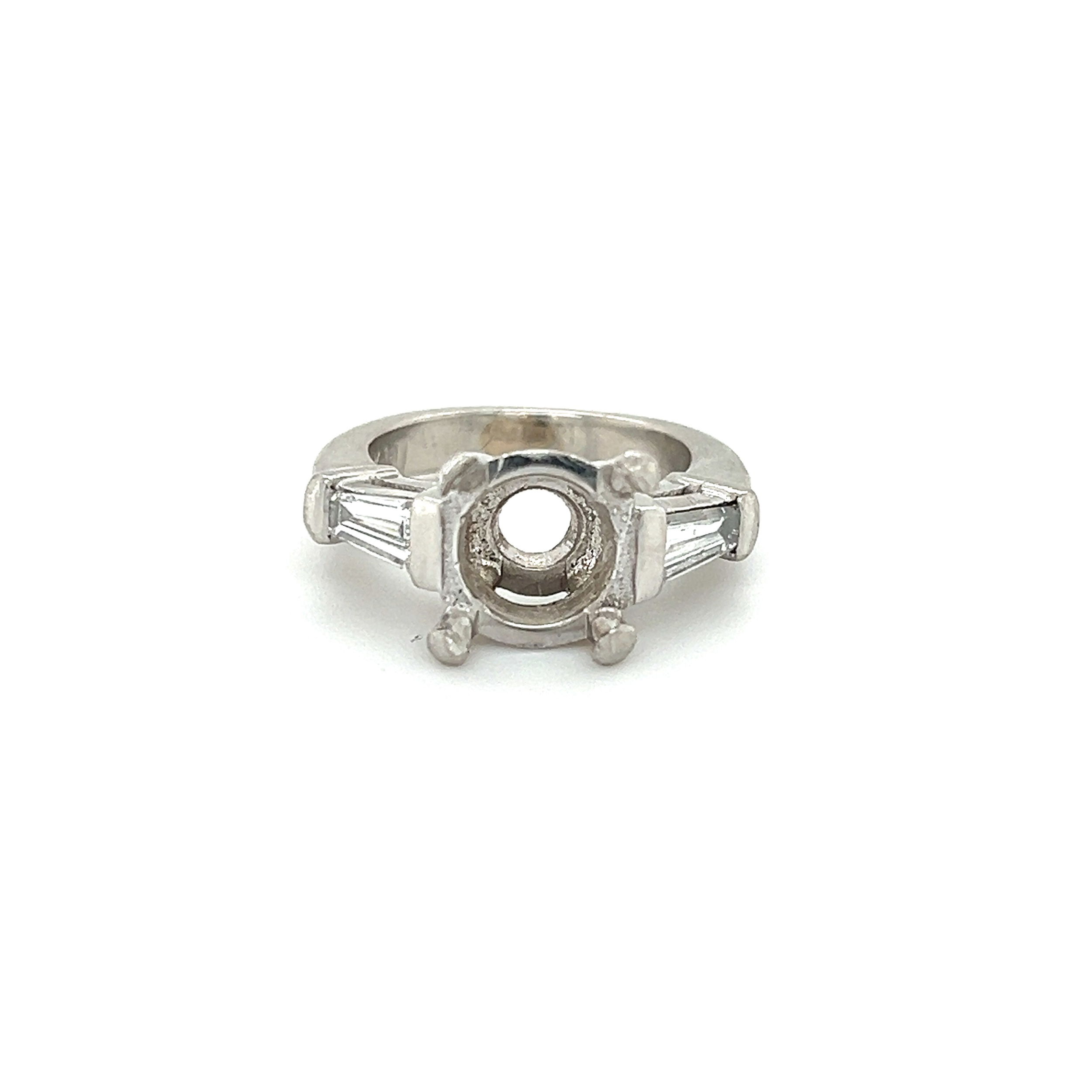 Platinum ~0.75tw Diamond Ring Semi-Mount Platinum ~0.75tw Diamond Ring Semi-Mount