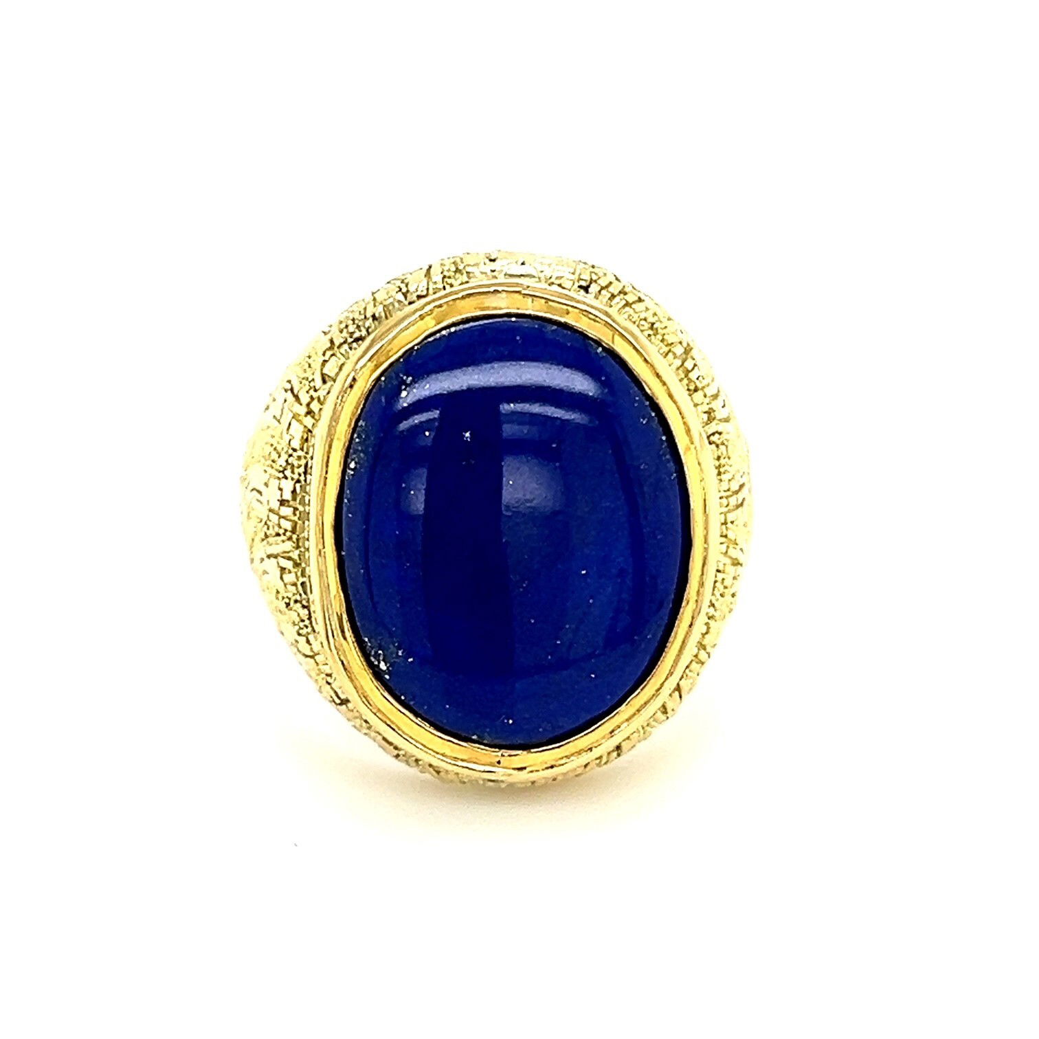 18k Yellow Gold Lapis Ring