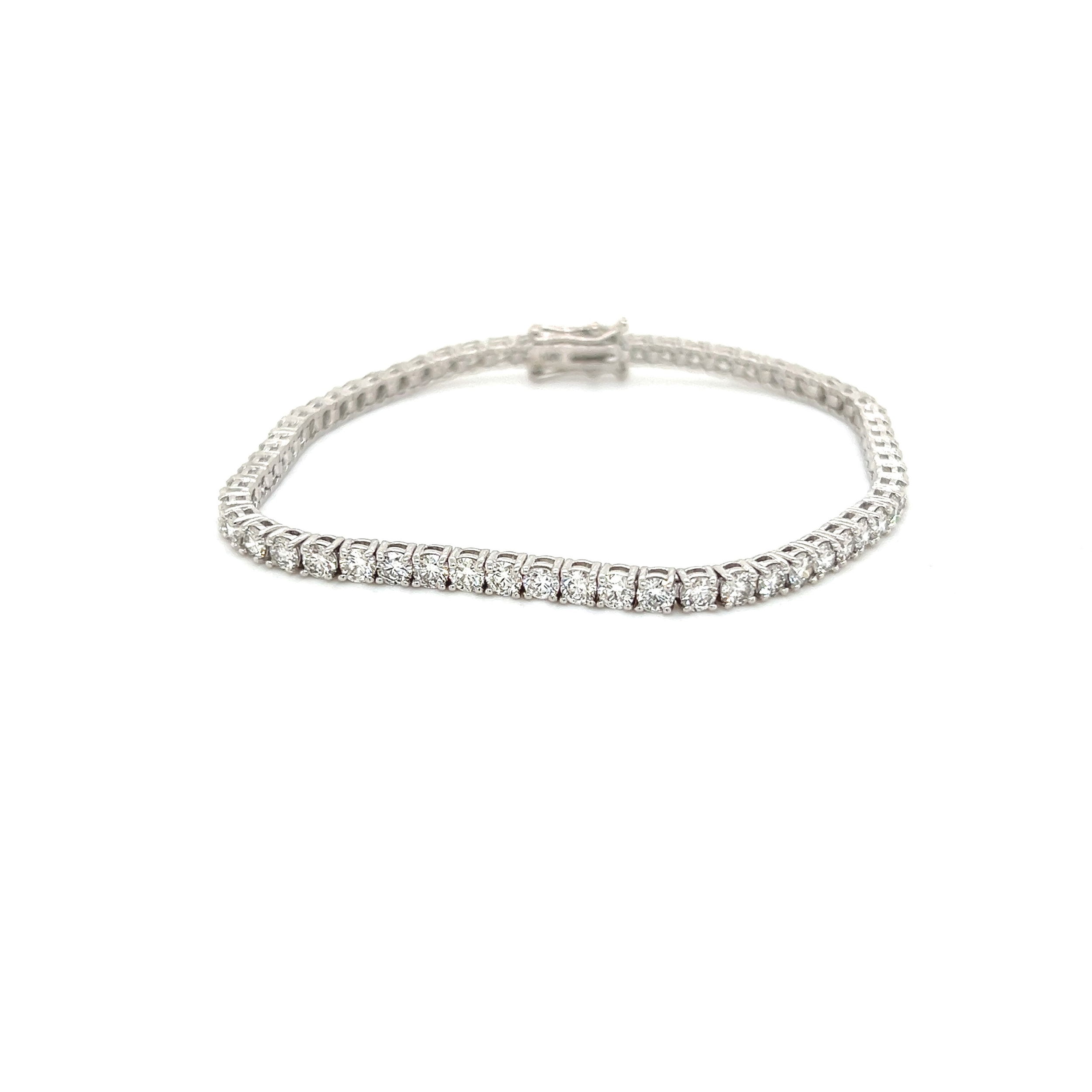 14k White Gold 5.26tw Diamond Tennis Bracelet 14k White Gold 5.26tw Diamond Tennis Bracelet