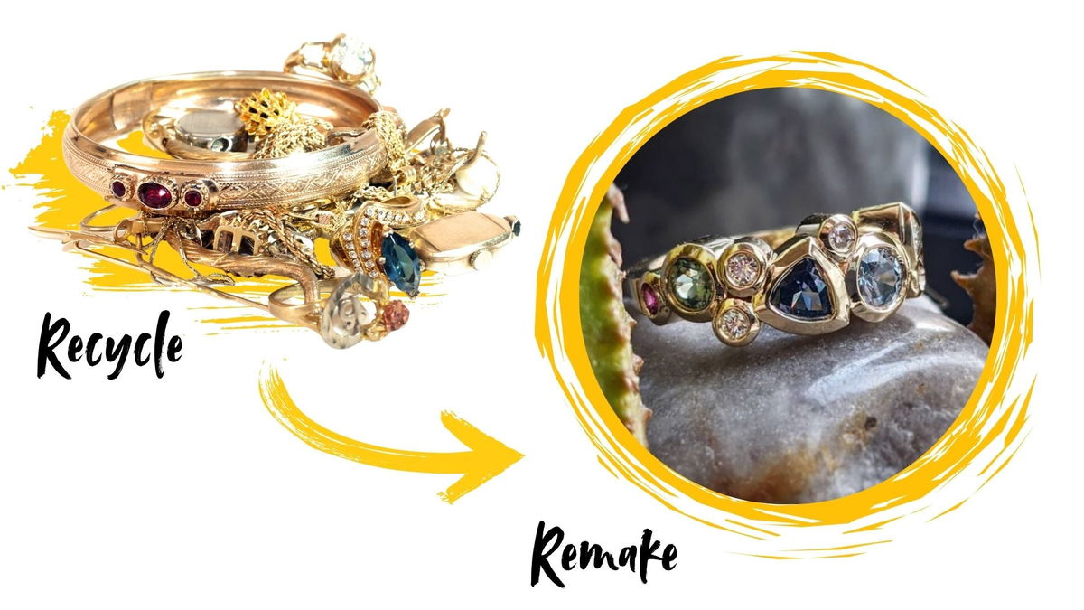 recycled jewelry upcycled gold