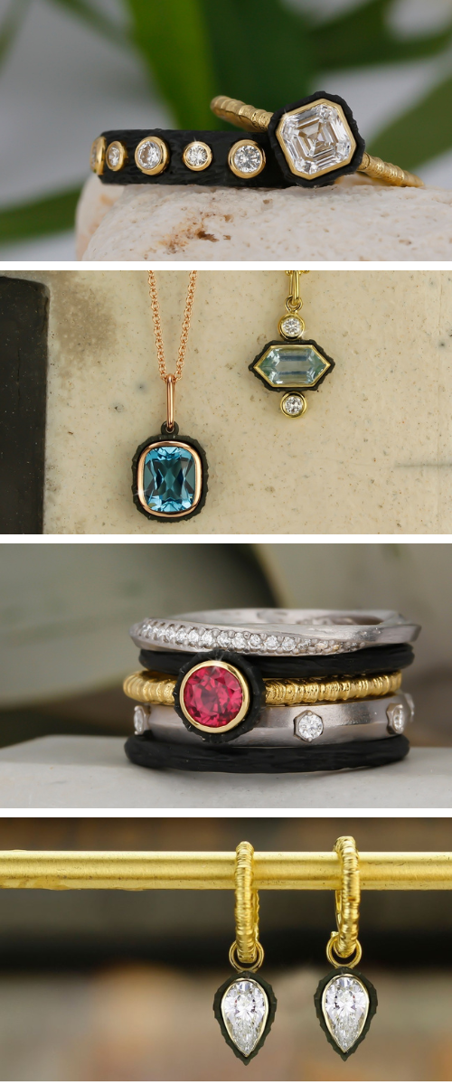 sarah graham rings, bands, pendants, stackers, earrings