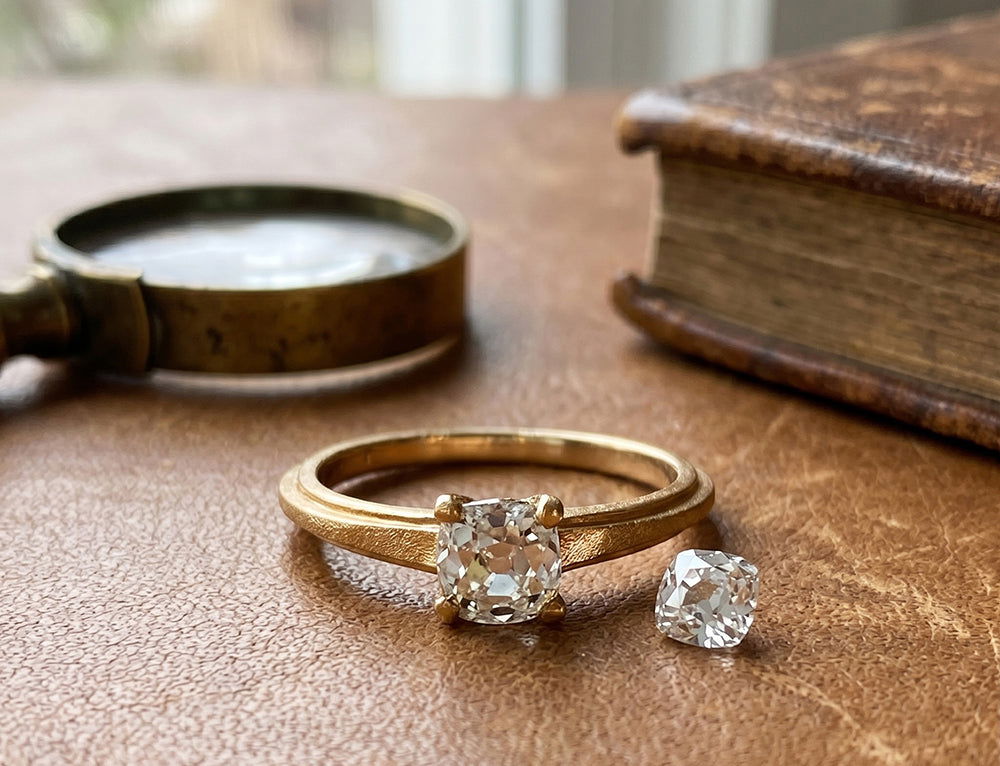 Antique and upcycled diamonds at Alara Jewelry Bozeman - ethical diamond alternatives with zero new mining impact