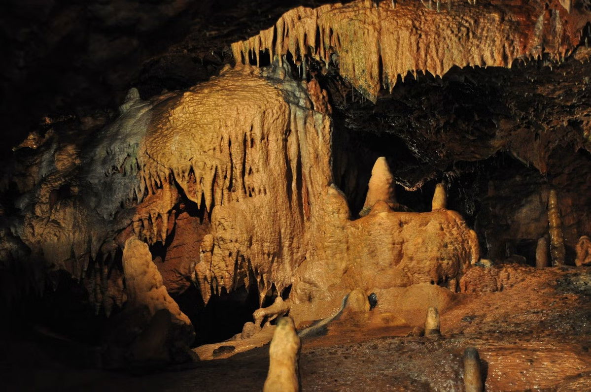 Interior of Kents Cavern Torquay Devon, one of Britains most significant prehistoric archaeological sites
