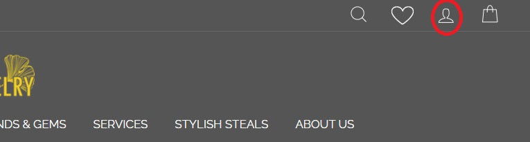start by clicking the person icon at the top right