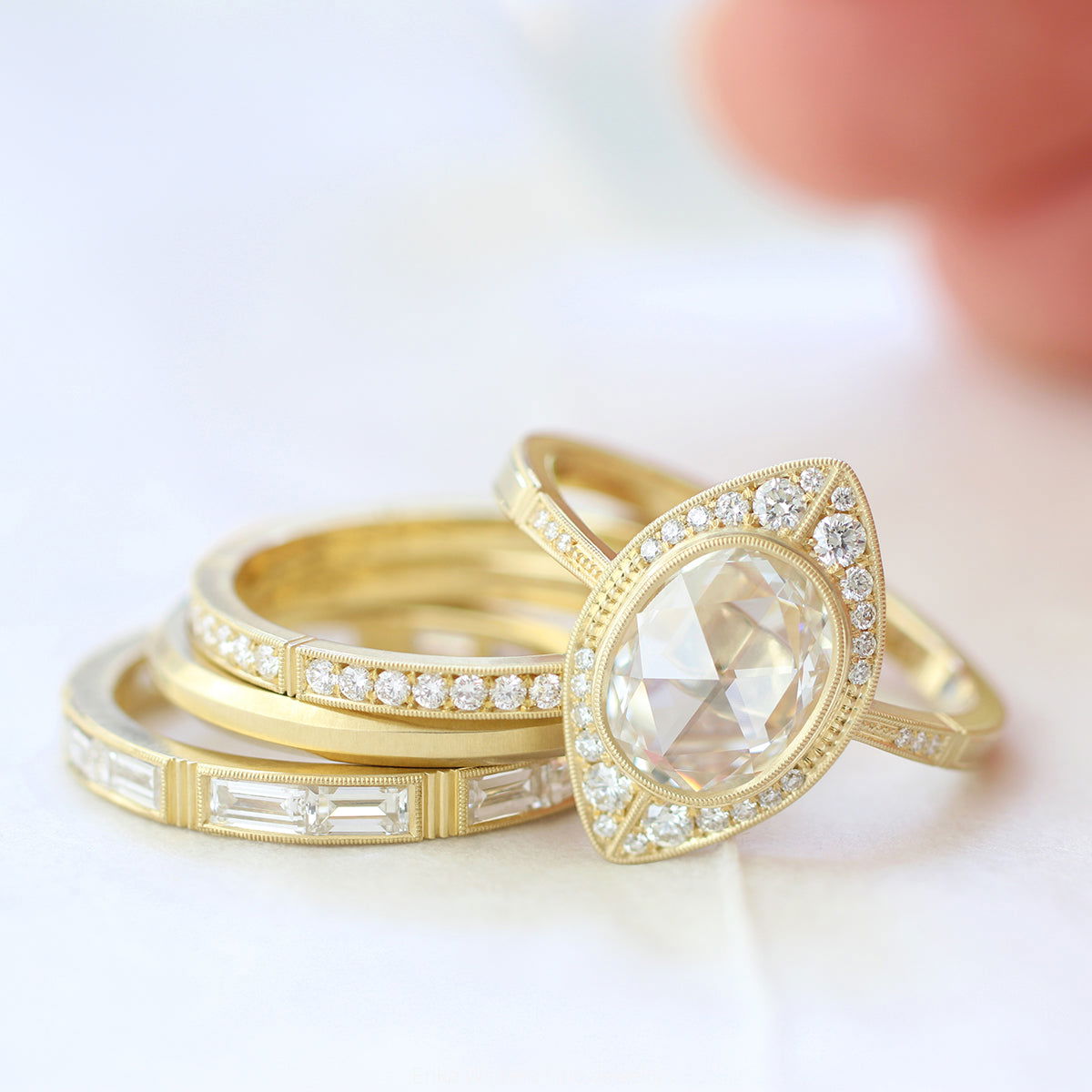 Antique rose cut diamond in Erika Winters ring at Alara