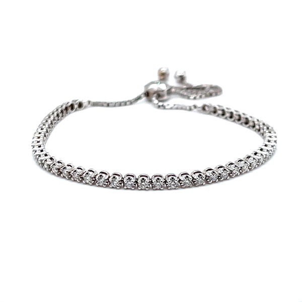 Closeup photo of 14KW Adjustable Tennis Bracelet 1.3cttw 7.6g