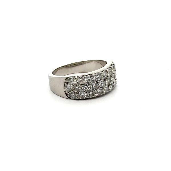 Closeup photo of Platinum Pave Diamond Band 24 Dia=1.50cttw 11.2g sz8.5