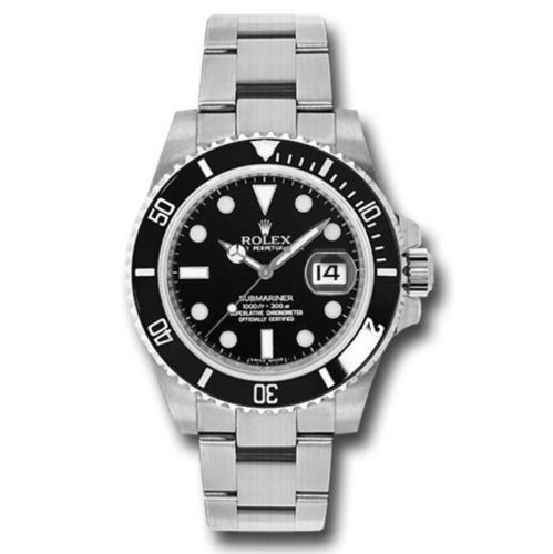 Closeup photo of Rolex 116610LN Submariner Steel Watch