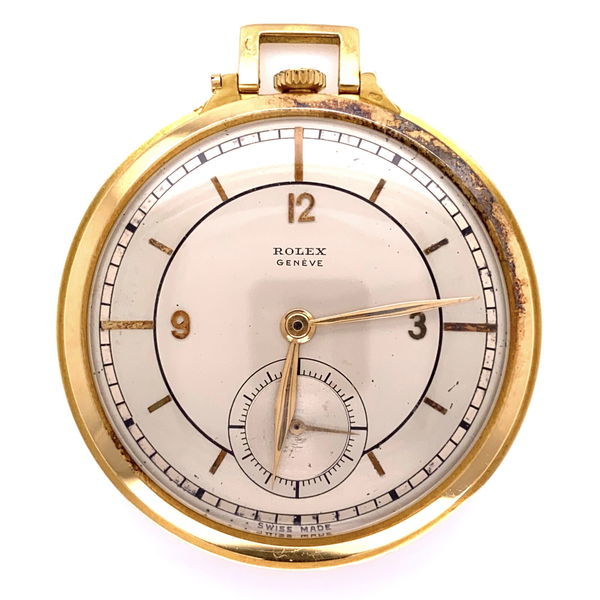 Closeup photo of 18K Yellow Gold ROLEX Reference 2795 Circa 1946, 44mm