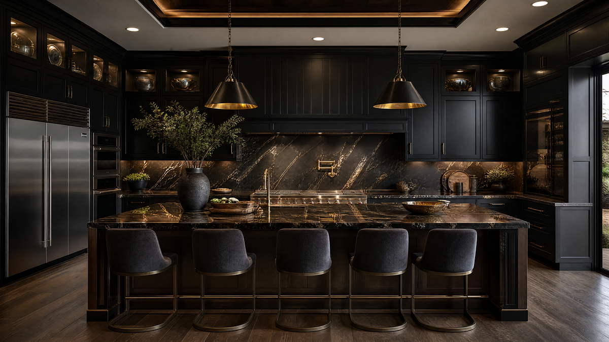 Precision custom walnut cabinet detail with integrated lighting