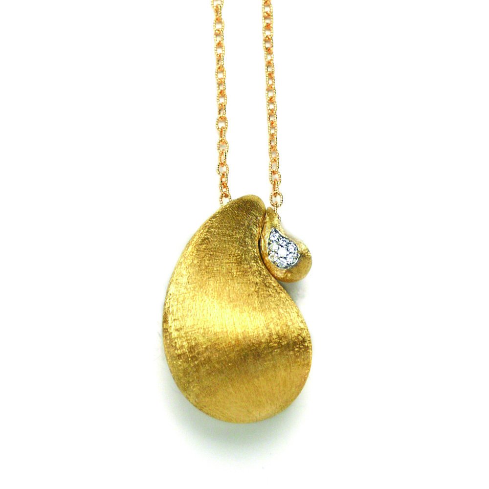 Trasformista Cachemire 2 Bead Diamond Necklace in 18kt Yellow Gold