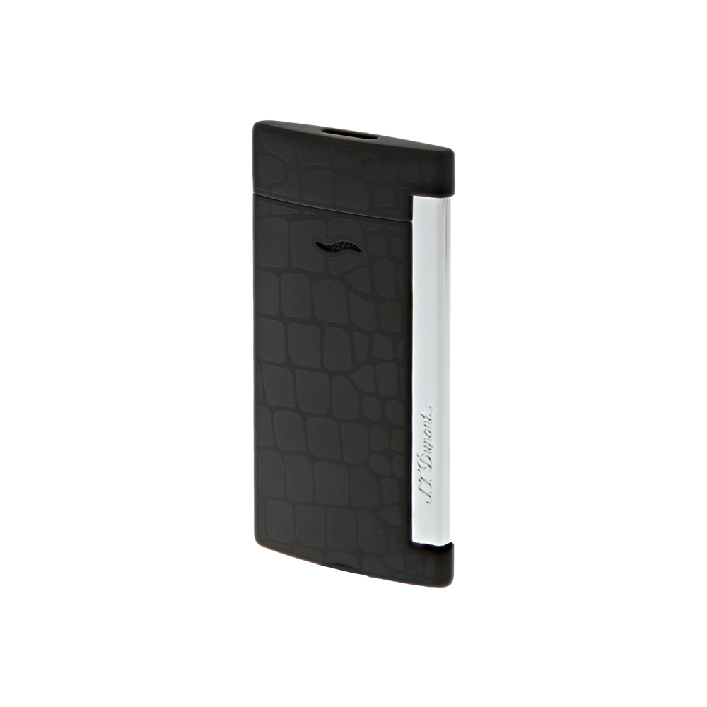 This slim luxury lighter brought to you by S.T. Dupont brings revolutionary design. The Slim 7 Dandy Black Lighter features a powerful wind-resistant torch flame. Slim 7 Dandy Black Lighter
