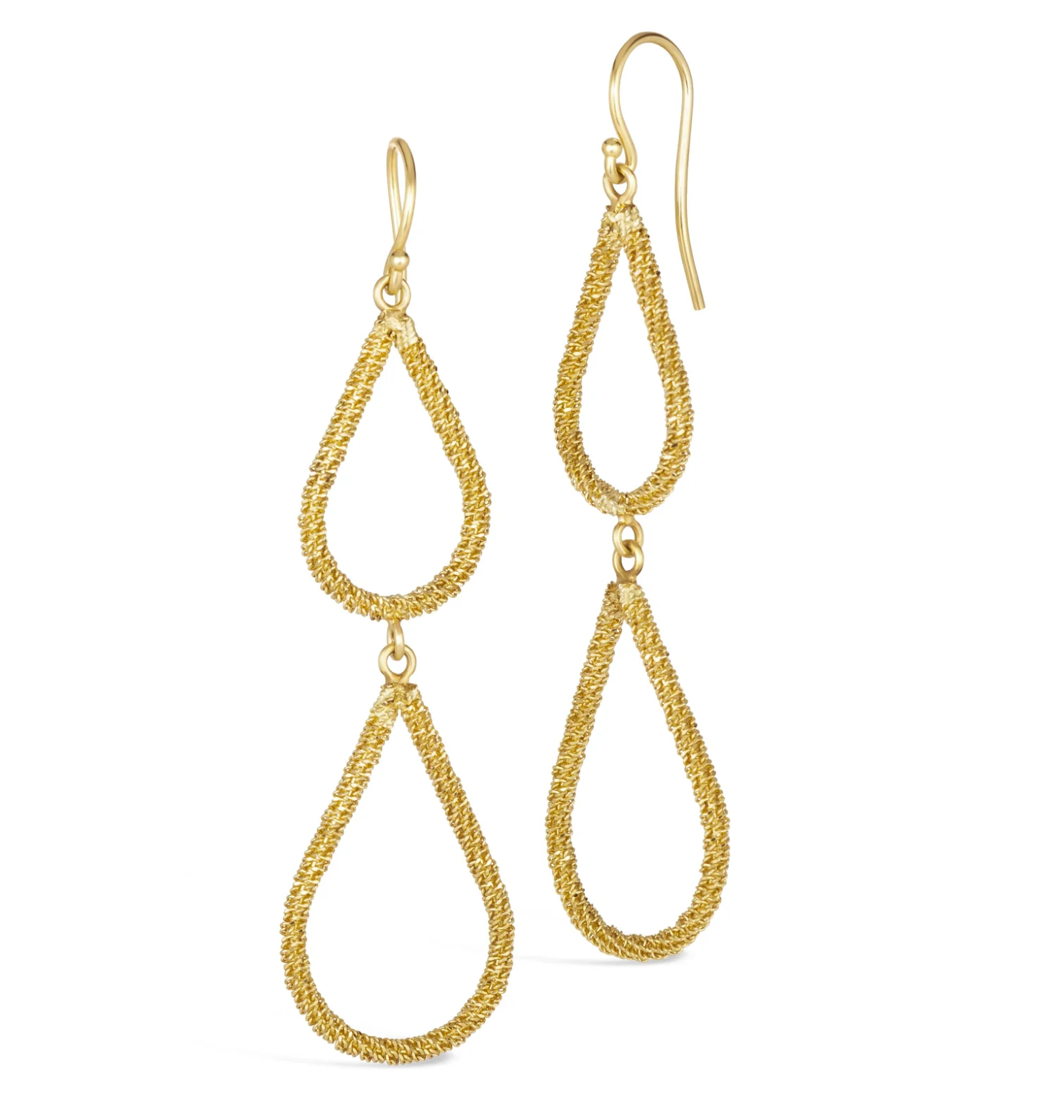 Stardust Two Teardrop Earring 18k