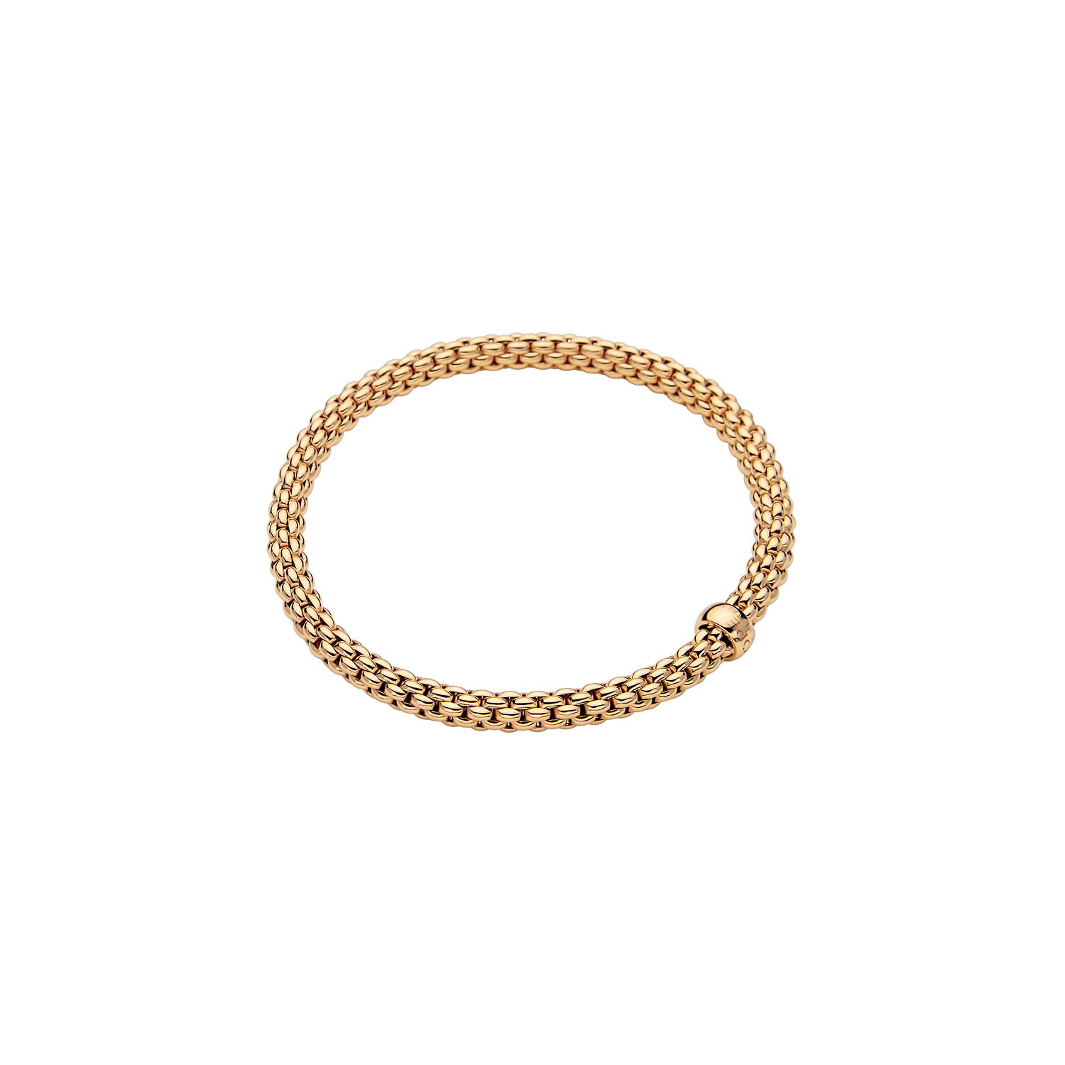 Solo Flex'It Bracelet in 18kt Yellow Gold without diamonds - The bracelet measures 4.9mm in diameter and is a size extra small, 15cm or 5.90 inches internal circumference. 620BXS-Y Solo Bracelet in 18kt Yellow Gold - 4.9mm - Size XS