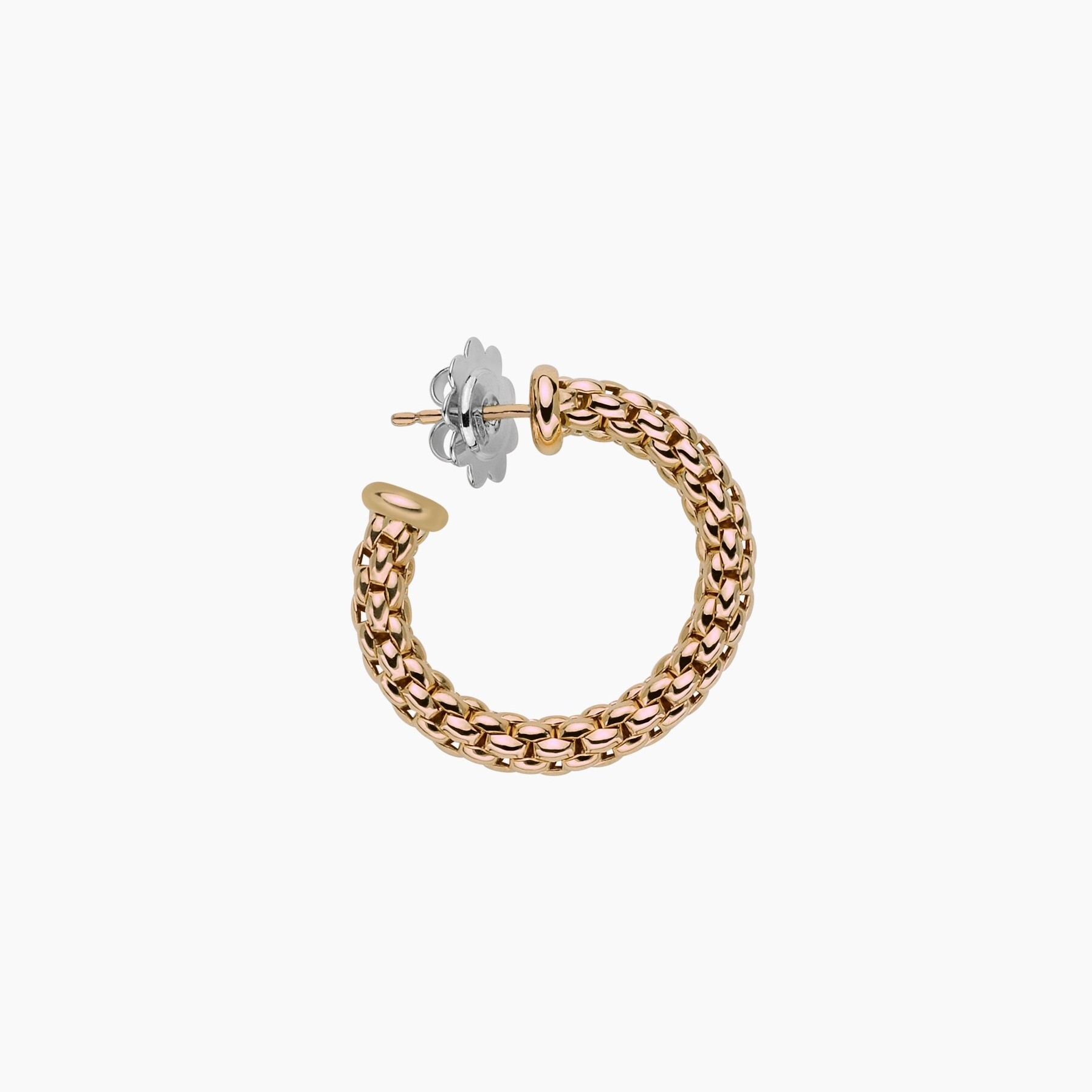 Small hoop earrings from the Essentials collection in 18kt Rose gold without diamonds - 27mm in diameter OR01-R Essentials Small Hoop Earrings in 18kt Rose Gold