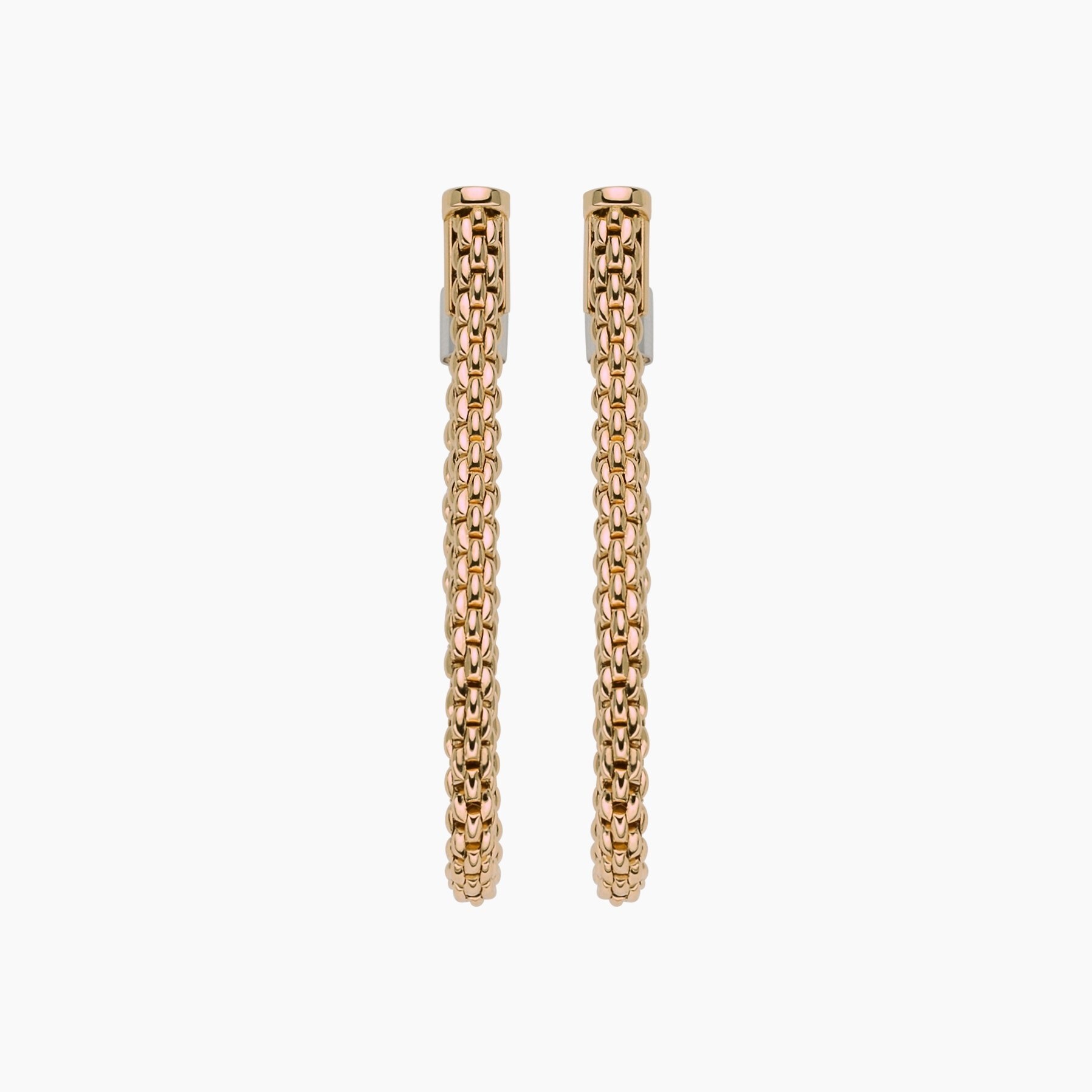 Medium Flex'It hoop earrings from the Essentials collection in 18kt Rose Gold - No Diamonds - 90mm long when worn as a dangle OR04-R Essentials Medium Flex'it Hoop Earrings in 18kt Rose Gold