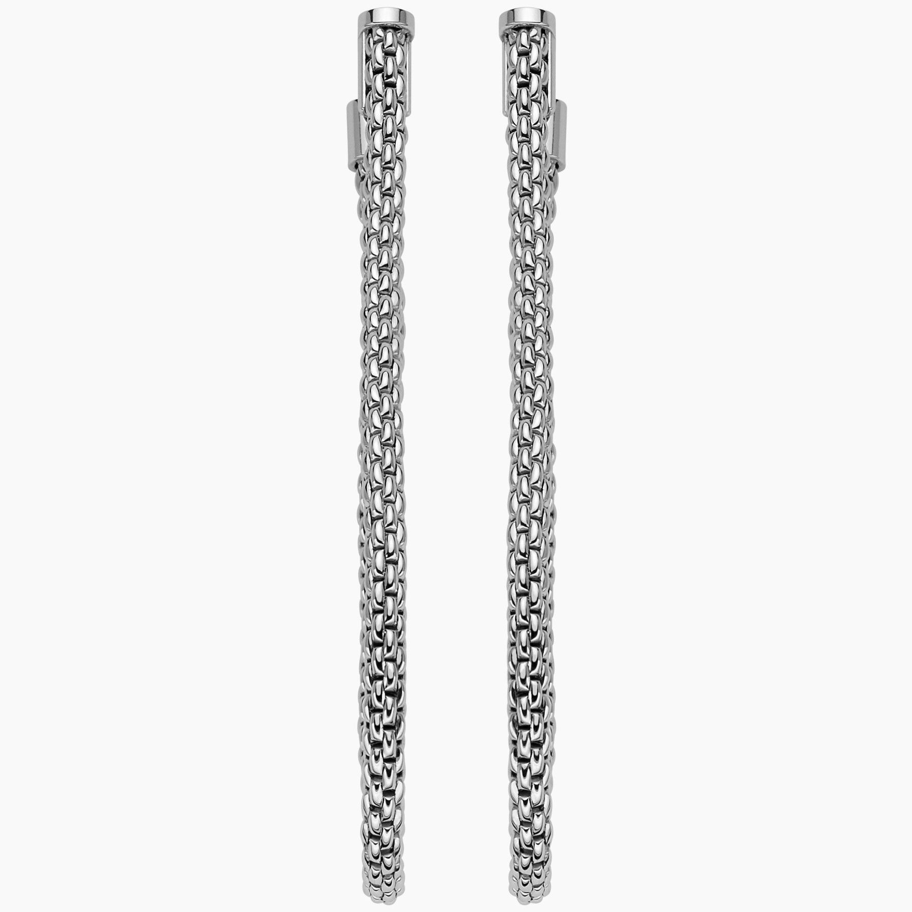 Essentials Large Flex'it Hoop Earrings in 18kt White Gold