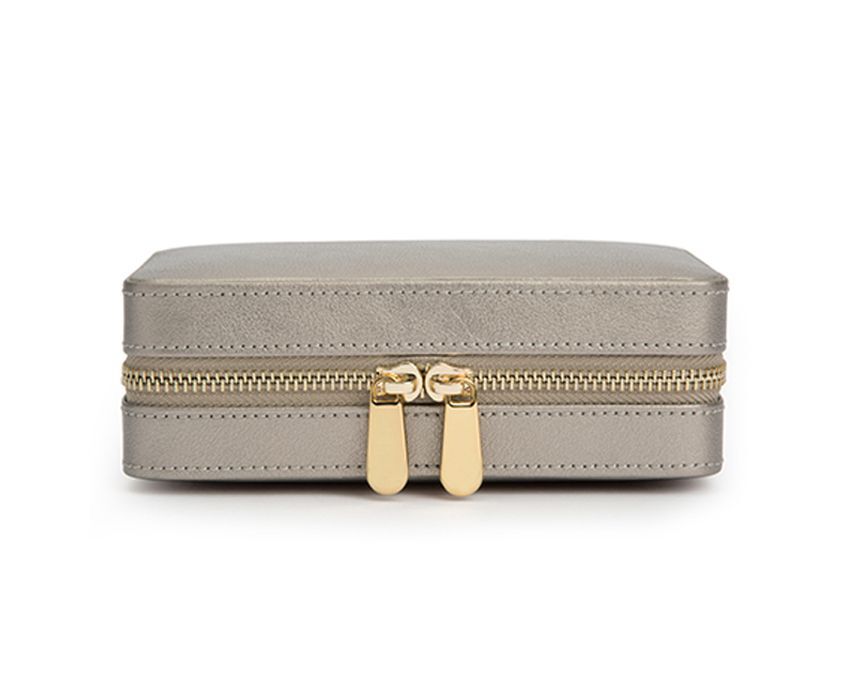 Palermo Zip Jewelry Case in Pewter