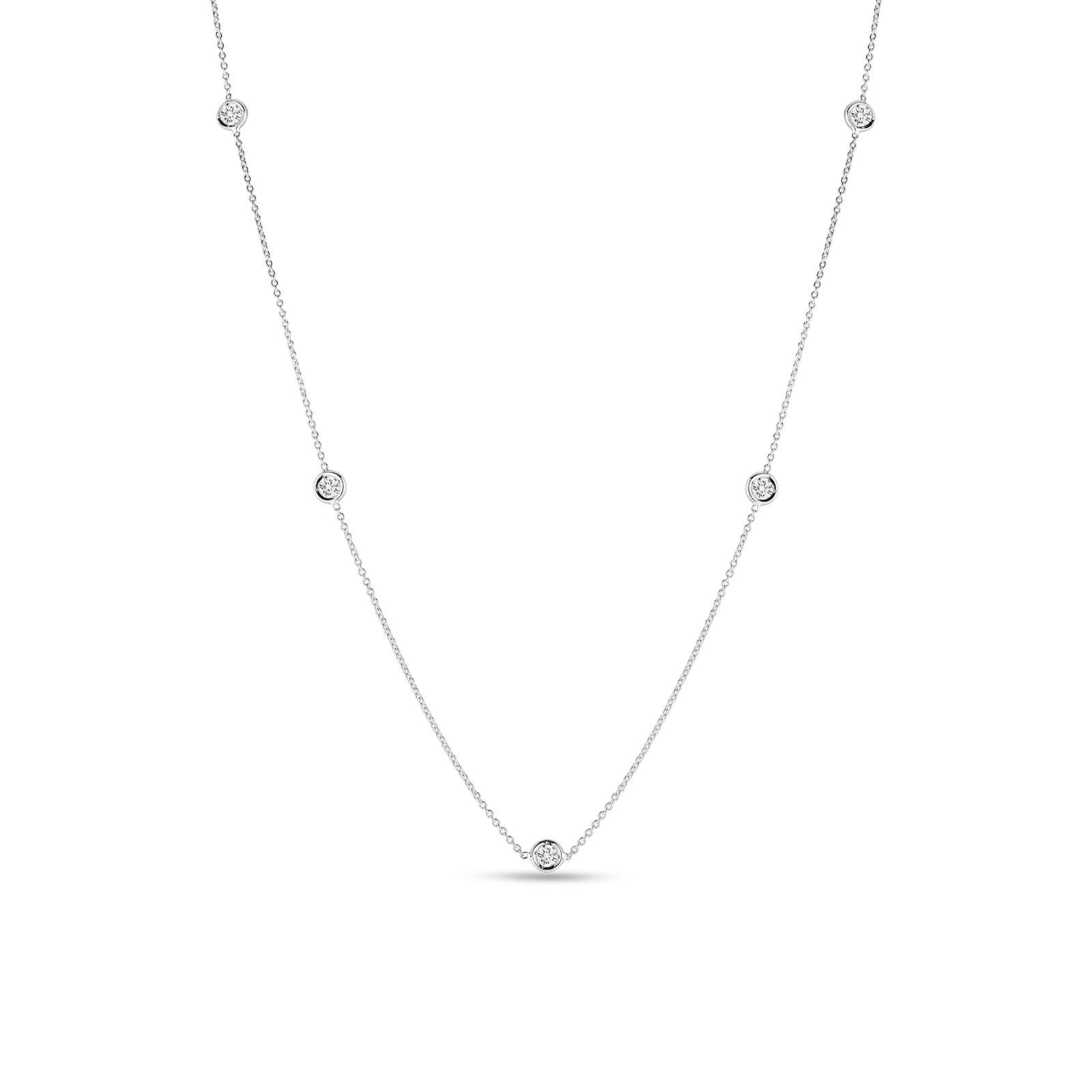 Diamonds by the Inch 5 Station Necklace in 18kt White Gold