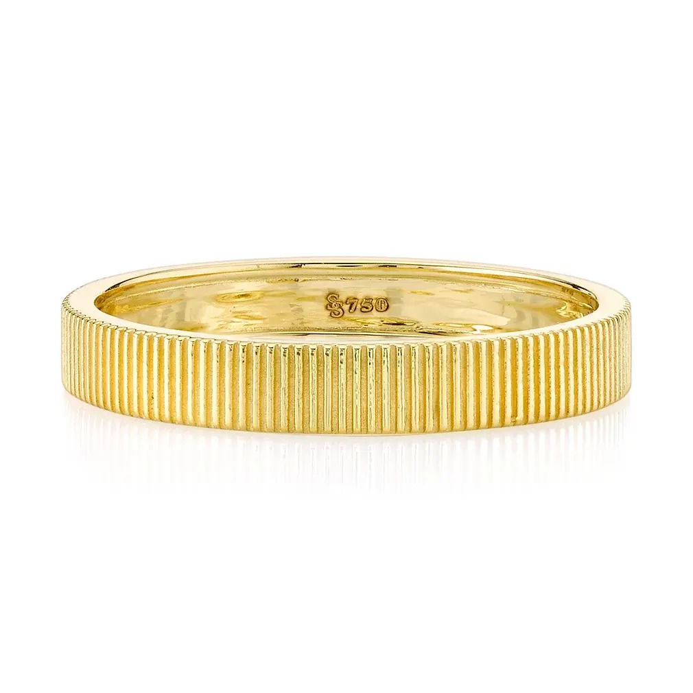 Strie Stacking Band Ring in 18kt Yellow Gold