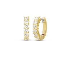 Perfect Diamond Hoops Huggie Earrings in 18kt Yellow Gold