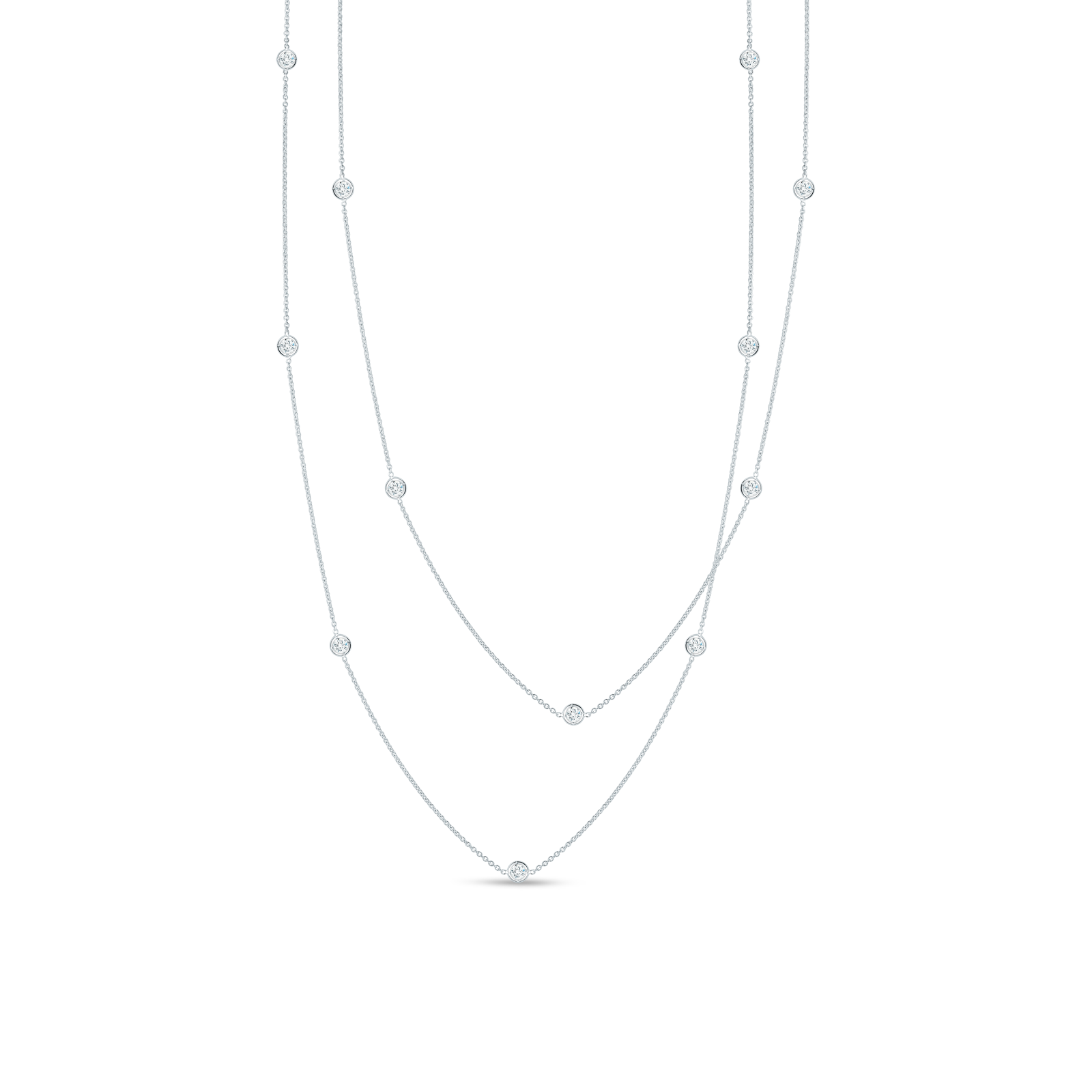 Diamonds by the Inch 15 Station Necklace in 18kt White Gold