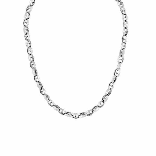 Closeup photo of Thorn Addiction Classic Large Link Chain Necklace in Sterling Silver - 19"