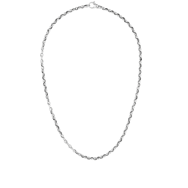 Closeup photo of Thorn Addiction Classic Medium Link Chain Necklace in Sterling Silver - 24"