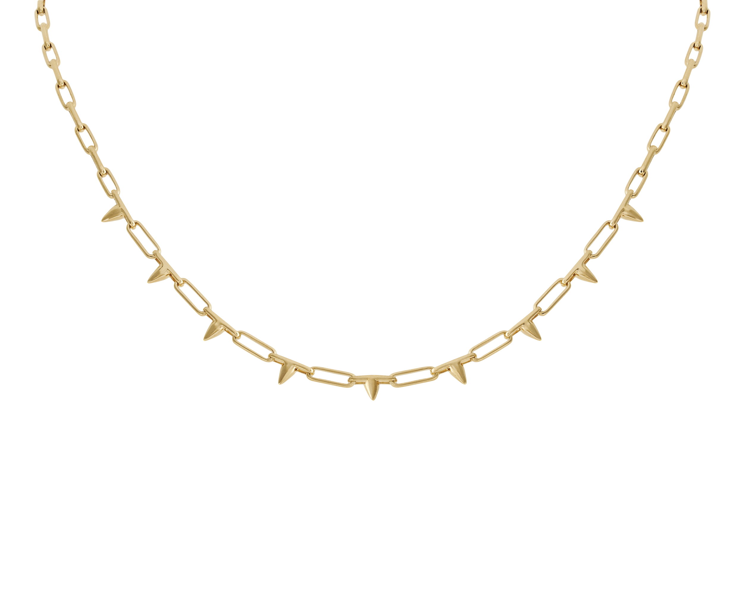 No Regrets Russian Roulette Chain Necklace in 18kt Yellow Gold - 17"