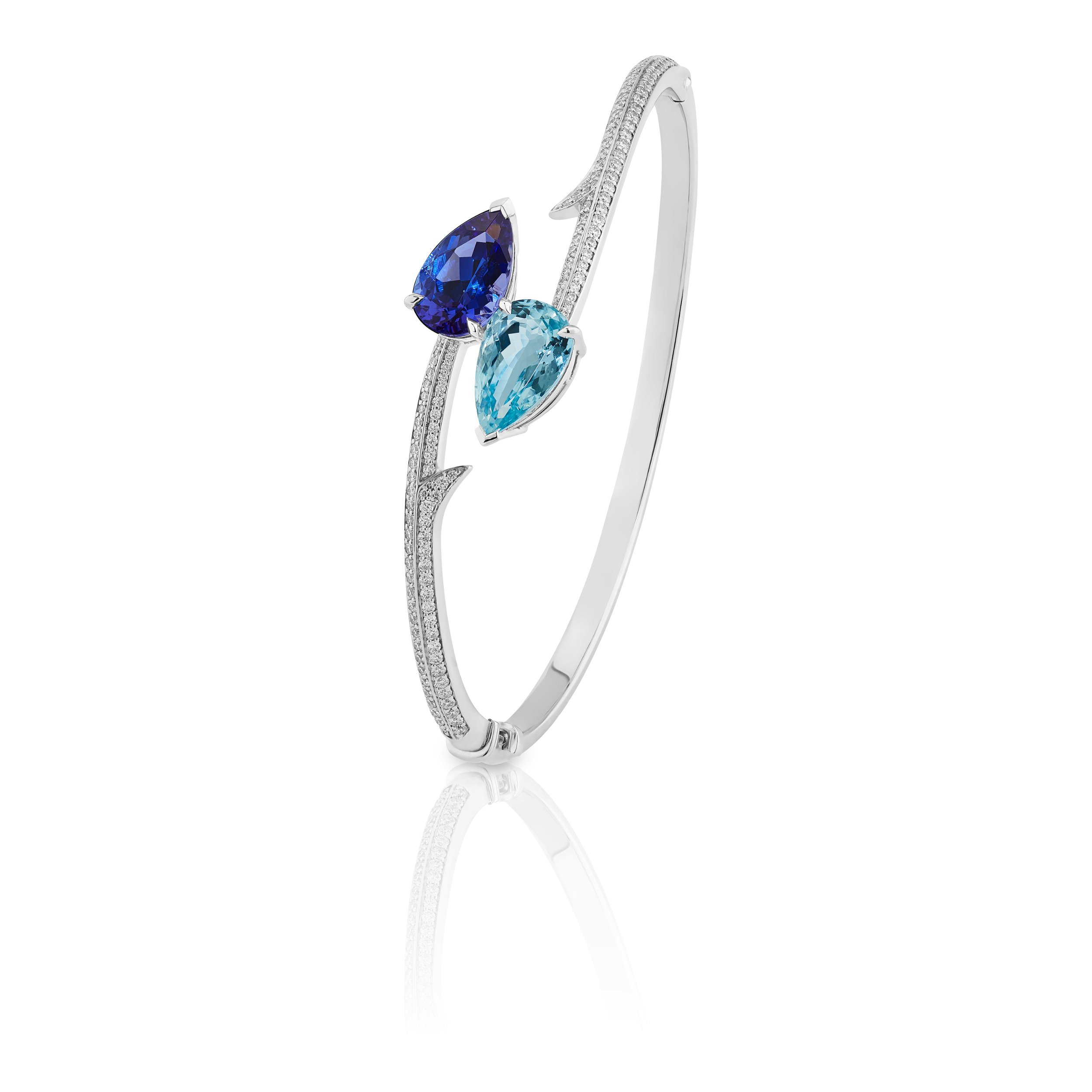 Buy Premium Ethiopian Welo Opal and Tanzanite Bangle Bracelet in Vermeil  Yellow Gold and Platinum Over Sterling Silver (7.25 In) 11.65 ctw at ShopLC.